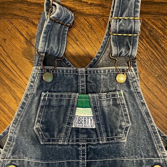 Unisex Toddler Vintage Liberty Overalls with cool green details! - Picture 2 of 5